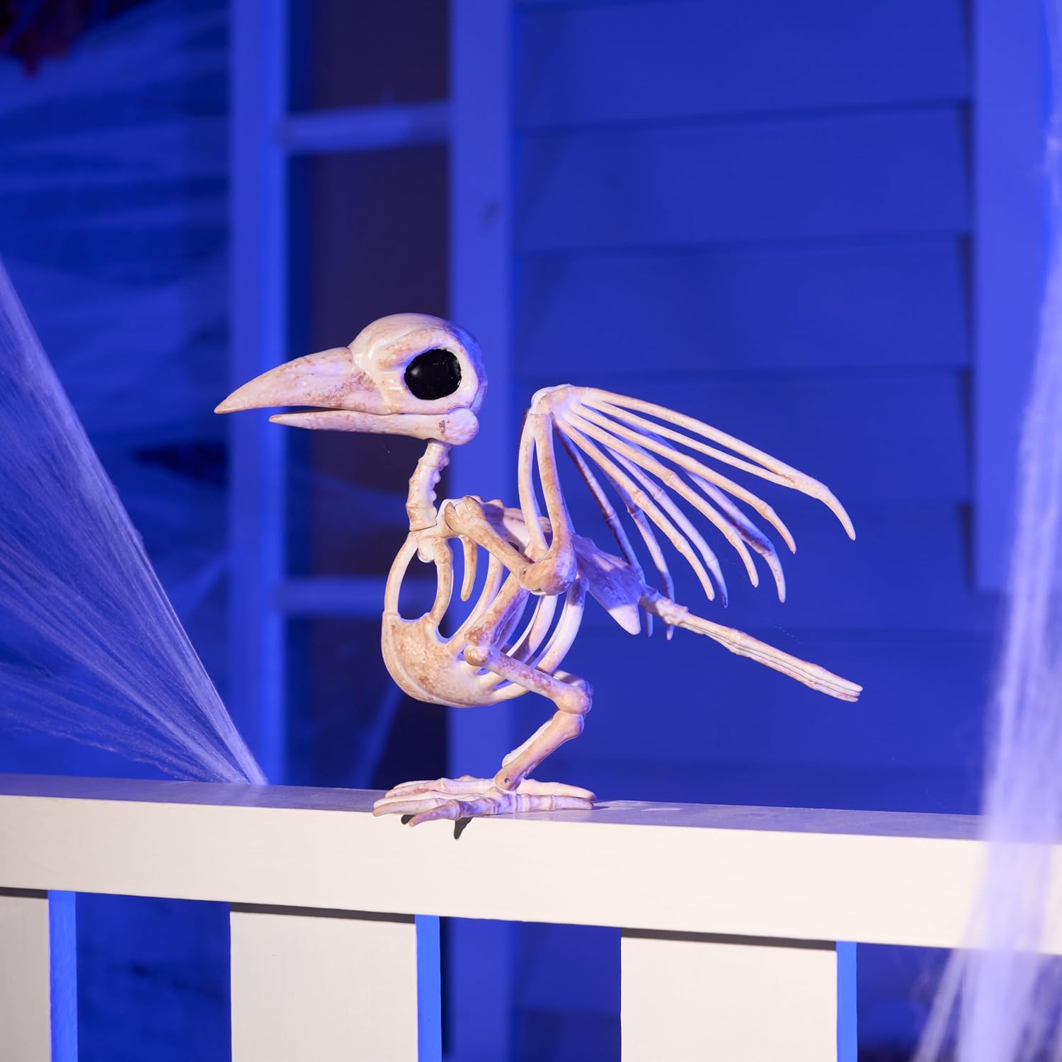 JOYIN Crow Skeleton Halloween Decoration 6.89 Inch Animal Skeleton Plastic Bones for Yard Garden Graveyard Haunted House Cemetery Outdoor Indoor Tabletop Decorations Halloween Party Favors Decor