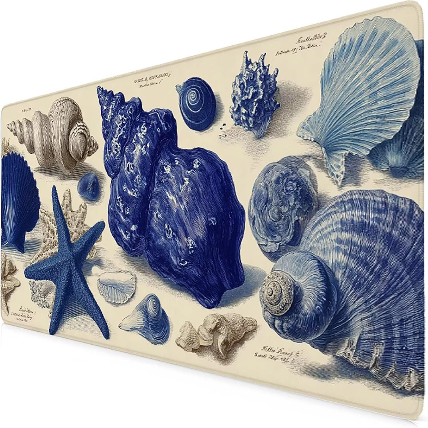 Tappetino Mouse XXL 1000x500mm Viola Mousepad Conchiglia Tappetino Scrivania Grande, con base in Gomma Antiscivolo, Impermeabile Sottomano Scrivania per Computer, Ufficio, Accessori Gaming 5-5356j