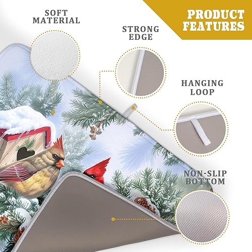 Vista 431 de Daisy On Old - Tapete de secado de platos de madera para encimera de cocina, tapete de secado de madera turquesa de 18 x 24 pulgadas con tapete