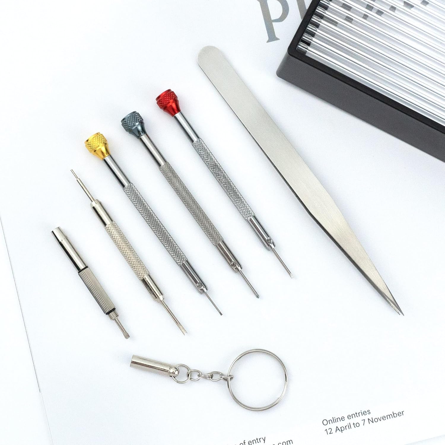 BlingKingdom Precision Screwdriver Set with Tweezers, Watch Screwdriver Micro Watchmakers Screwdrivers for Watches, Glasses, Electronic Products, Cameras