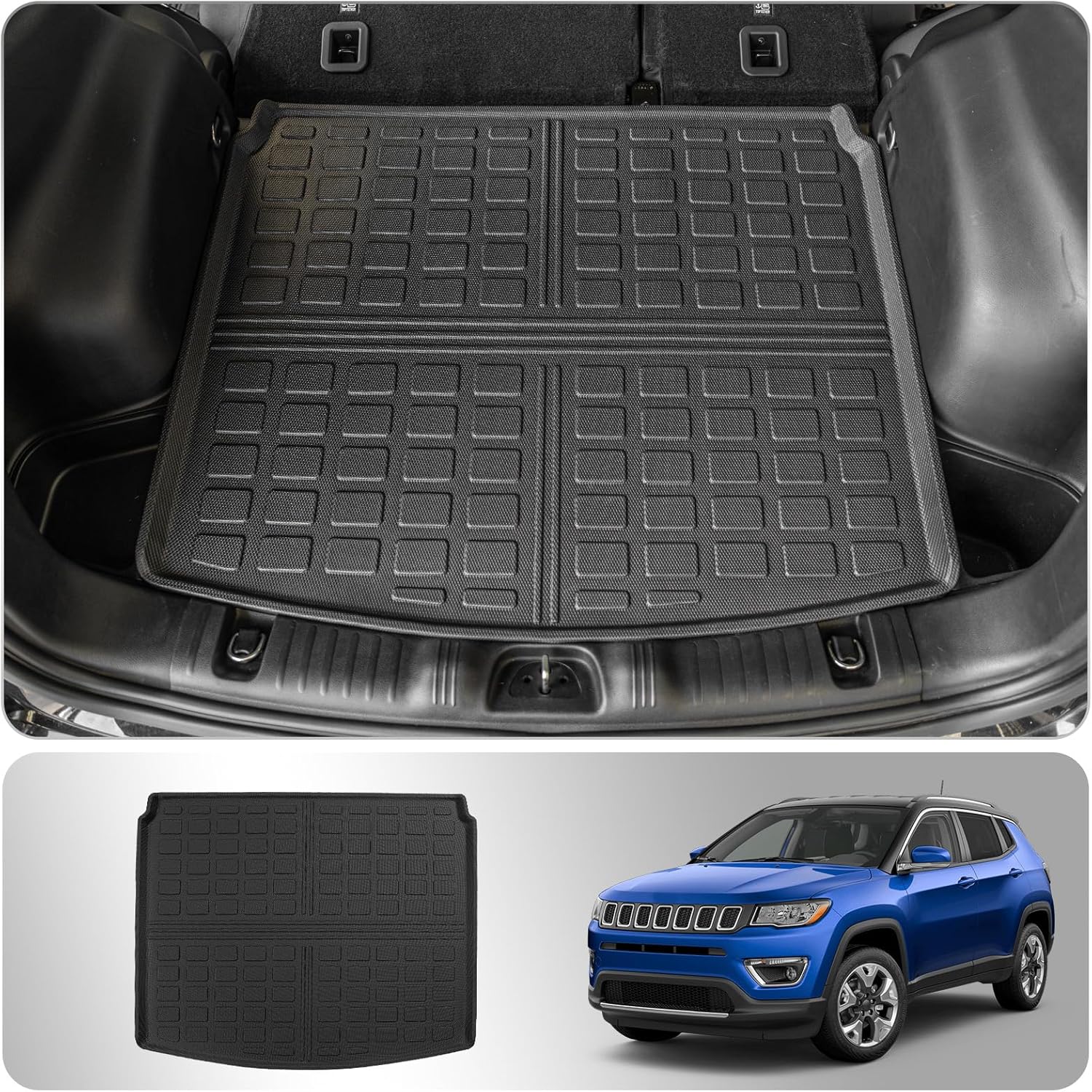 Amazon.com: Thinzyou Cargo Mat Compatible with 2017-2025 Jeep Compass ...
