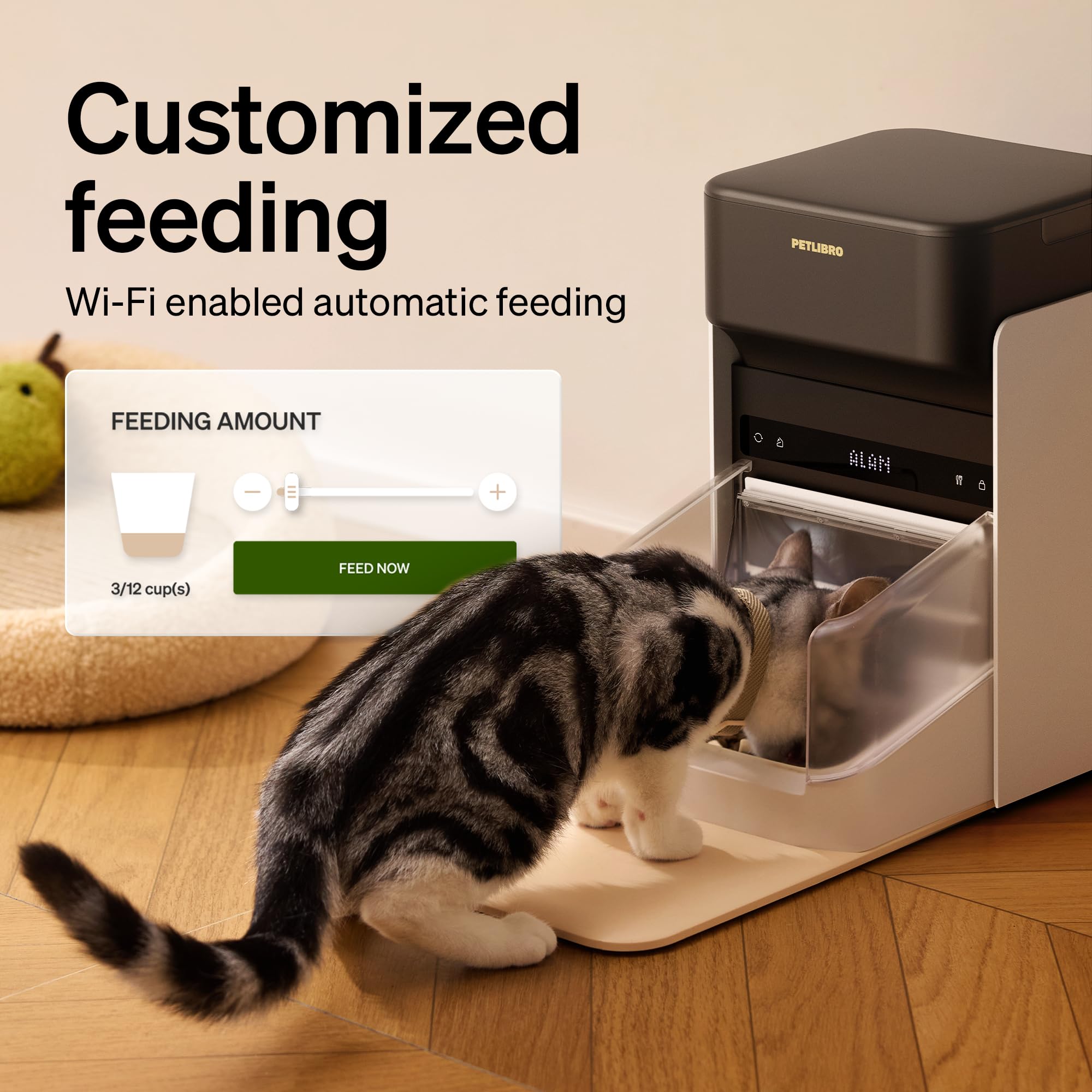 PETLIBRO RFID Automat do Karmy dla Kotów, 5 G, Wi-Fi, Automatyczny Dozownik Karmy dla Zwierząt Domowych z Aplikacją, 1-10 Posiłków, 3 L