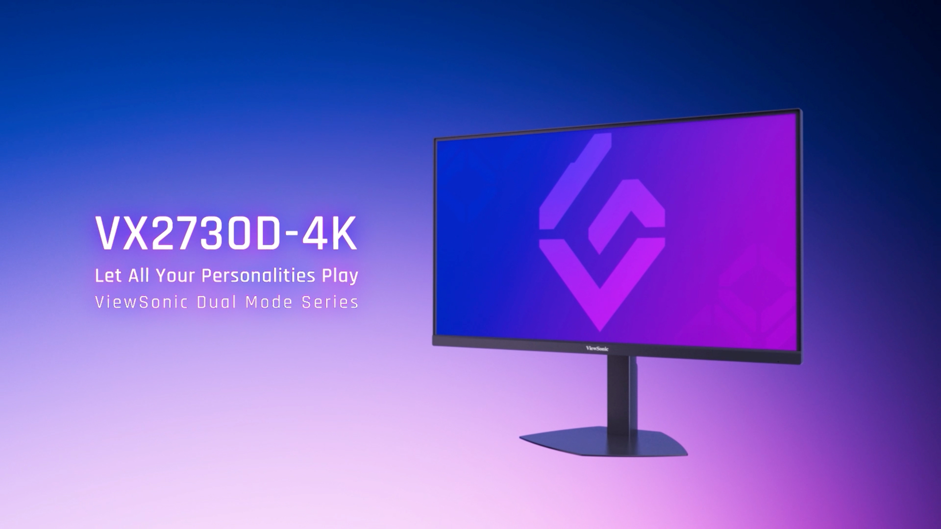 Image of ViewSonic VX2730D-4K 27 Inch 4K Gaming Monitor, IPS with Switchable Refresh Rate at 288Hz and 0.5ms for Smooth Gameplay, FreeSync Premium, Eye Care Technology, Advanced Ergonomics, HDMI, and DP Inputs