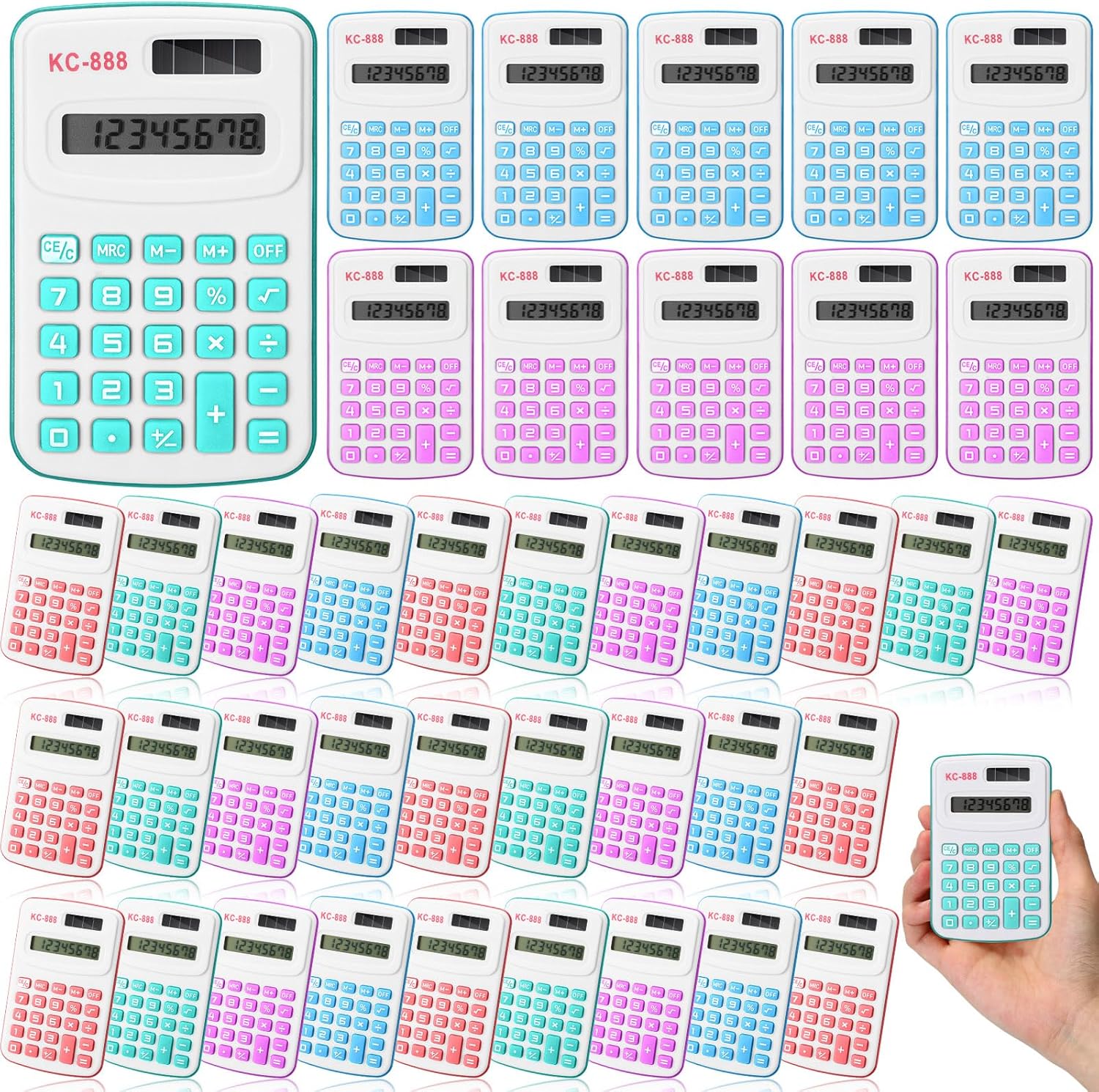 Copkim 60 Pcs Pocket Size Mini Calculator Small
