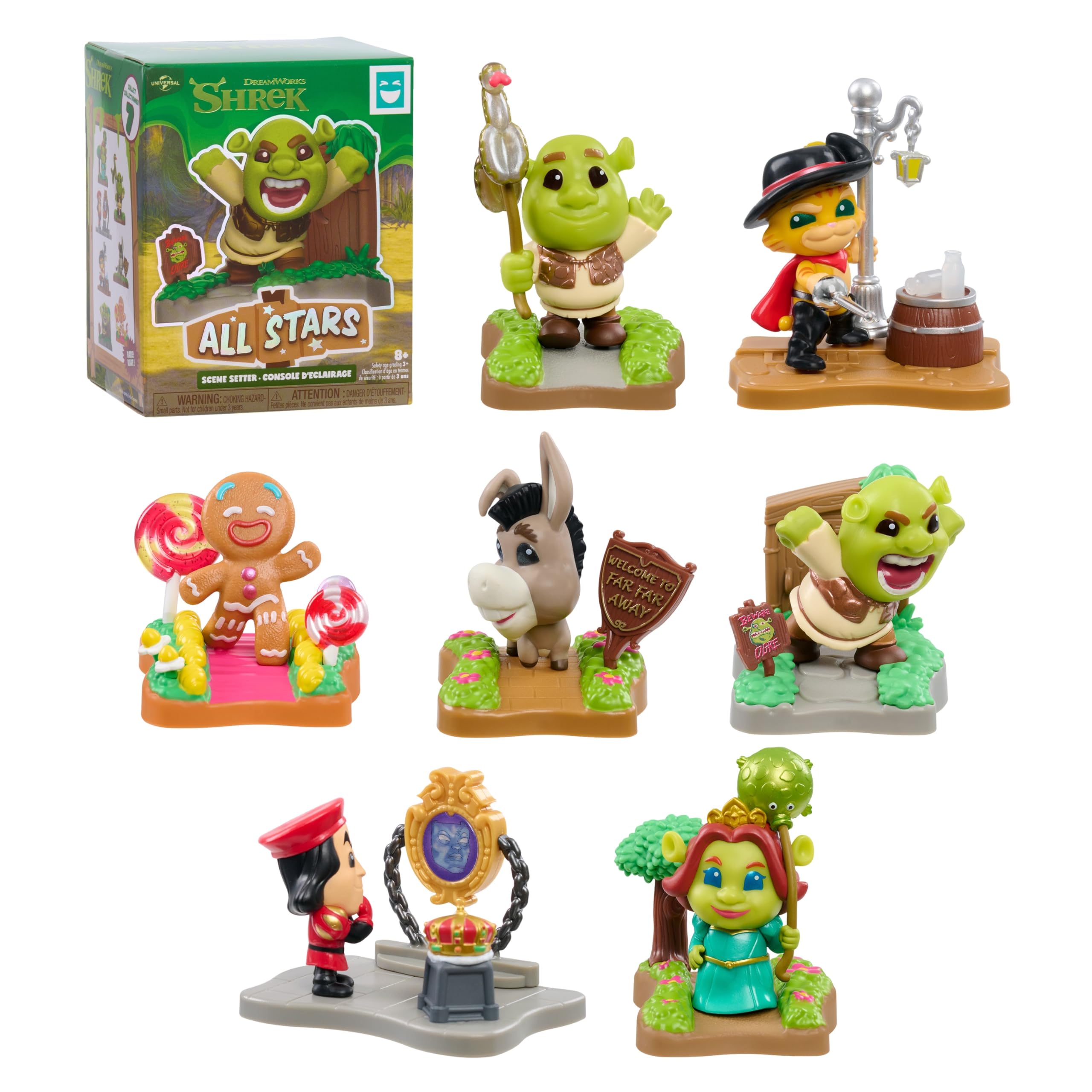 HAPPY HAUL DreamWorks Animation’s Shrek All Stars Scene Setters Blind Toys | Drop 2 Blind Box Collectible Figures, 3-Inch Figures, Short-Run Drop, Ages 8+