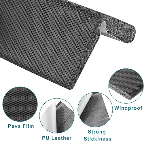 Miniatura 3 de LifCratms 4 sellos de esquina de puerta, sello de marco de jamba de puerta exterior, tapones de cuña autoadhesivos, almohadillas de espuma