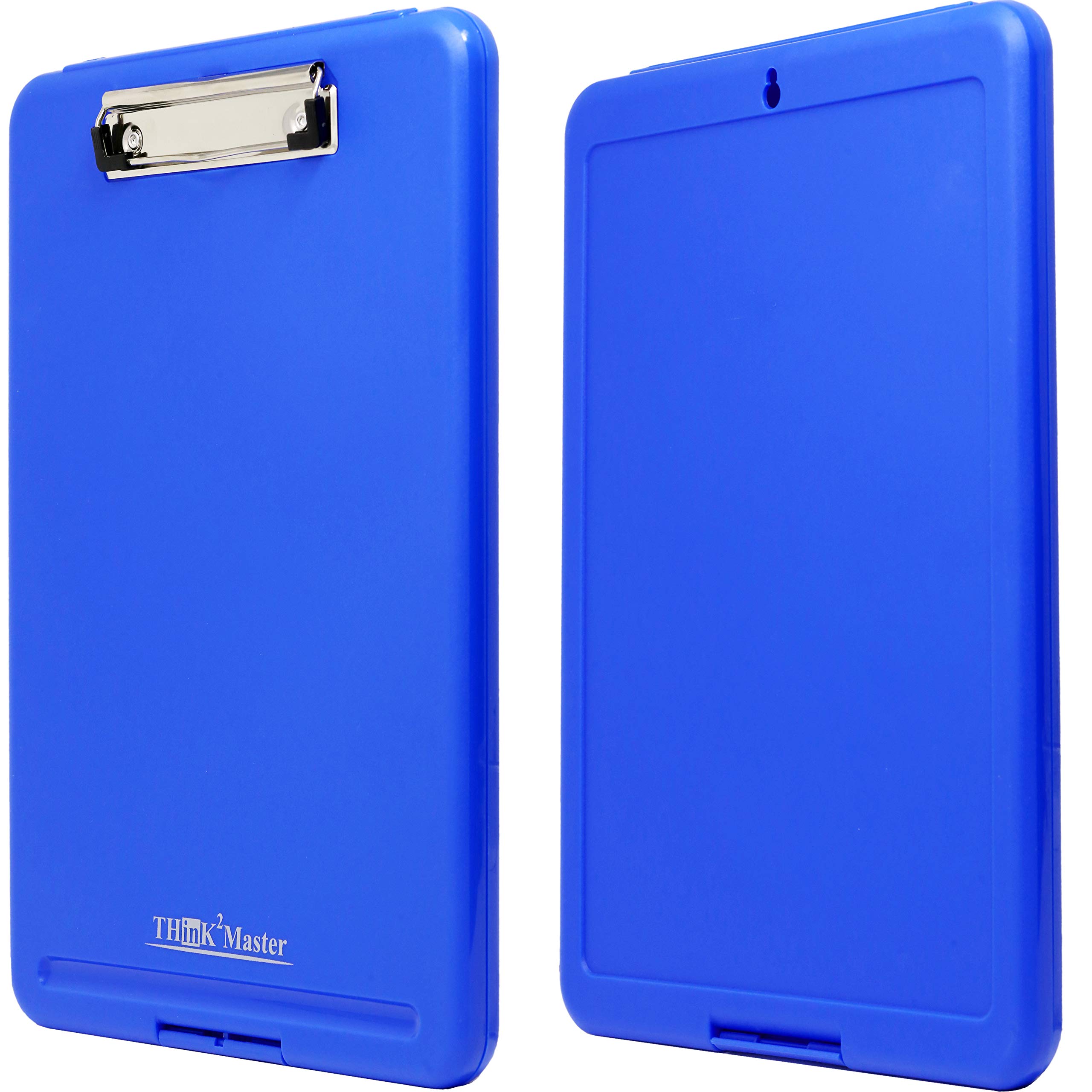 Think2Master Confezione da 3 portablocco in plastica blu. | 25% più pesante e 25% più robusto, resistente e non si flette come altre marche (confrontare il peso). Lo scomparto può contenere 150 fogli