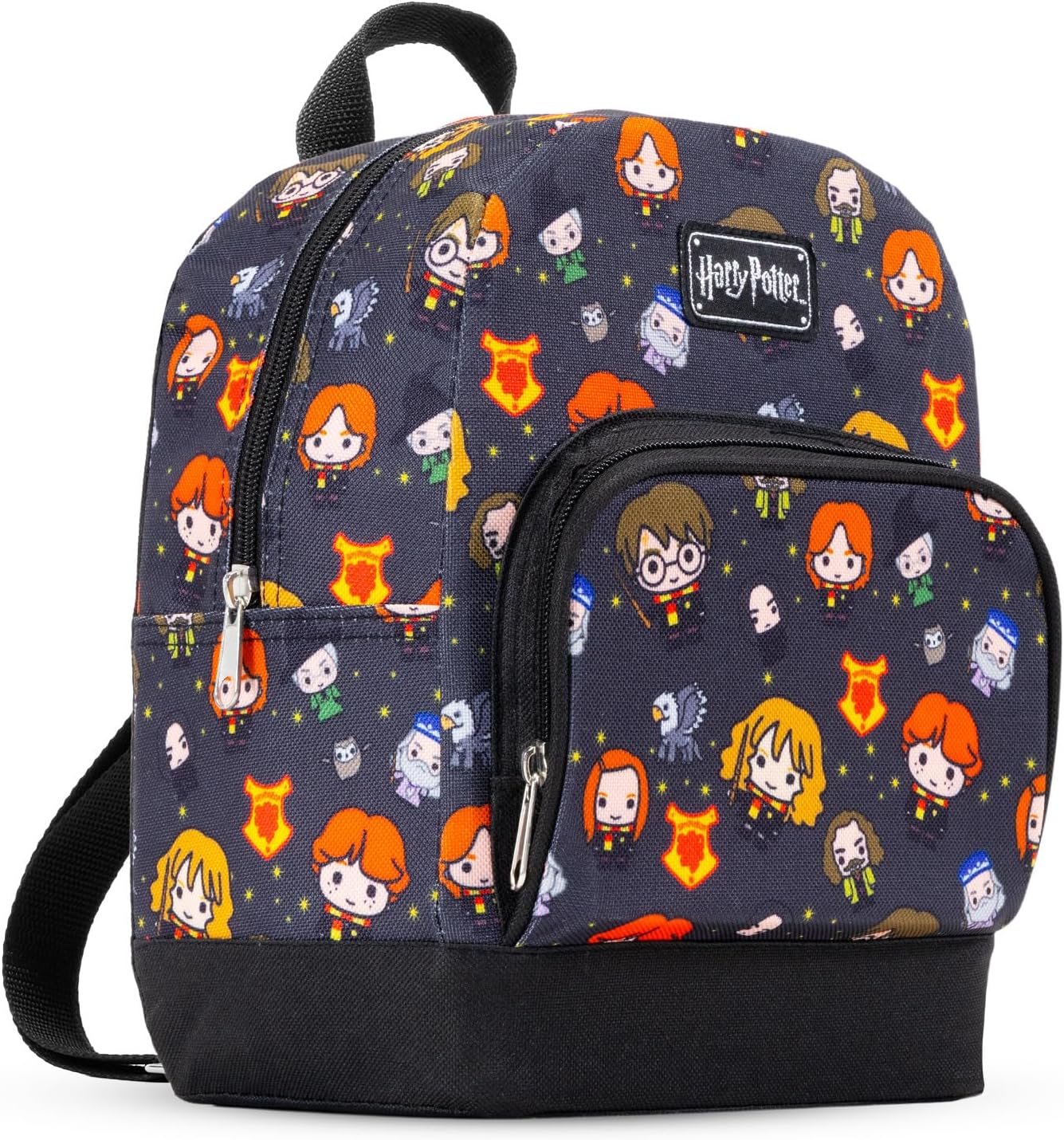 Harry Potter Mini Backpack - 10" Iconic Woven Small Backpack with Front Pocket and Stickers Bundle | Adjusts to Fit Kids, Teens, Adults, Boys, Girls - Image 2