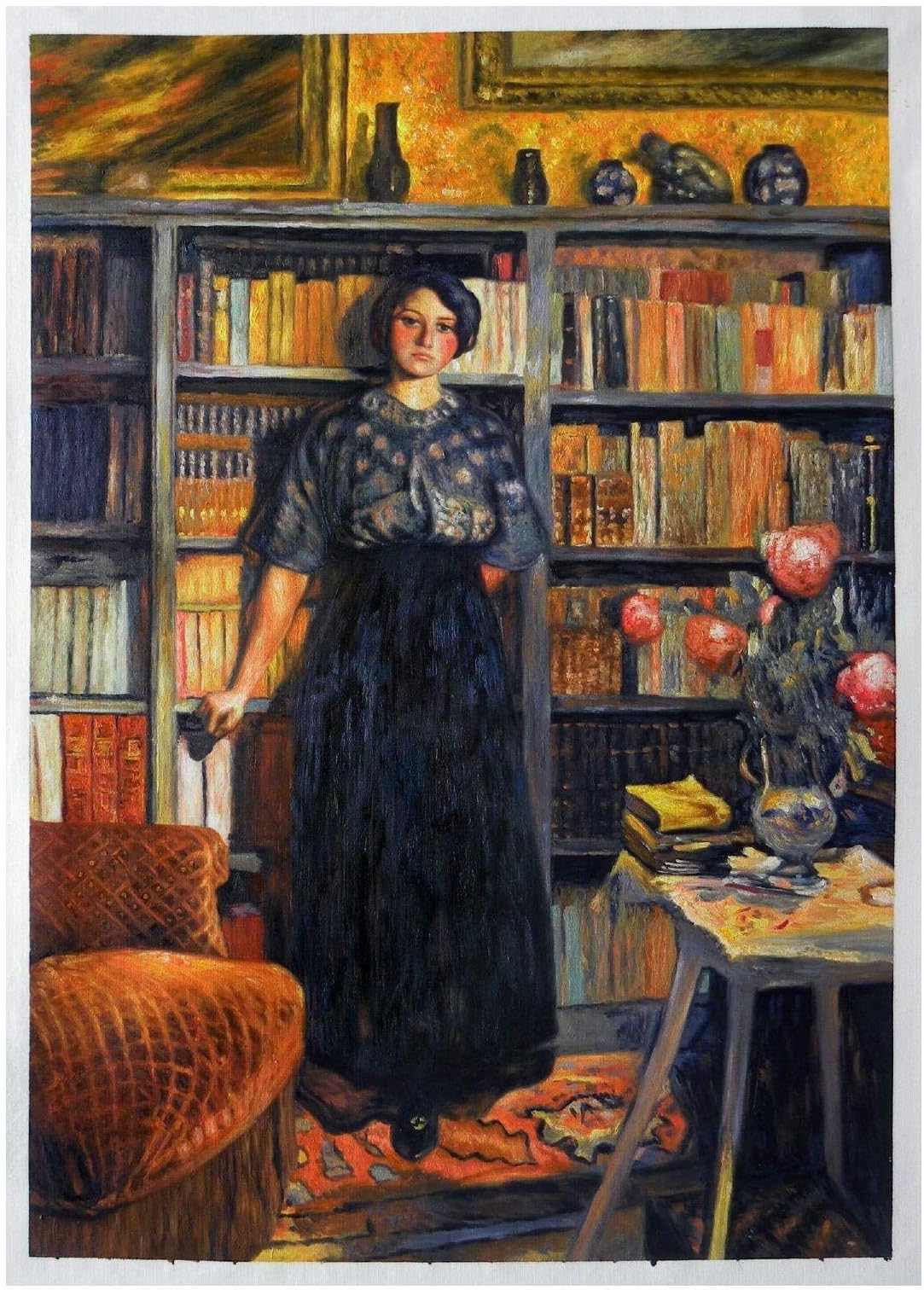 Mademoiselle Jacqueline Fontaine - Édouard Vuillard high quality hand-painted oil painting reproduction,Portrait Girl Standing,Study Room Wall Art Decor