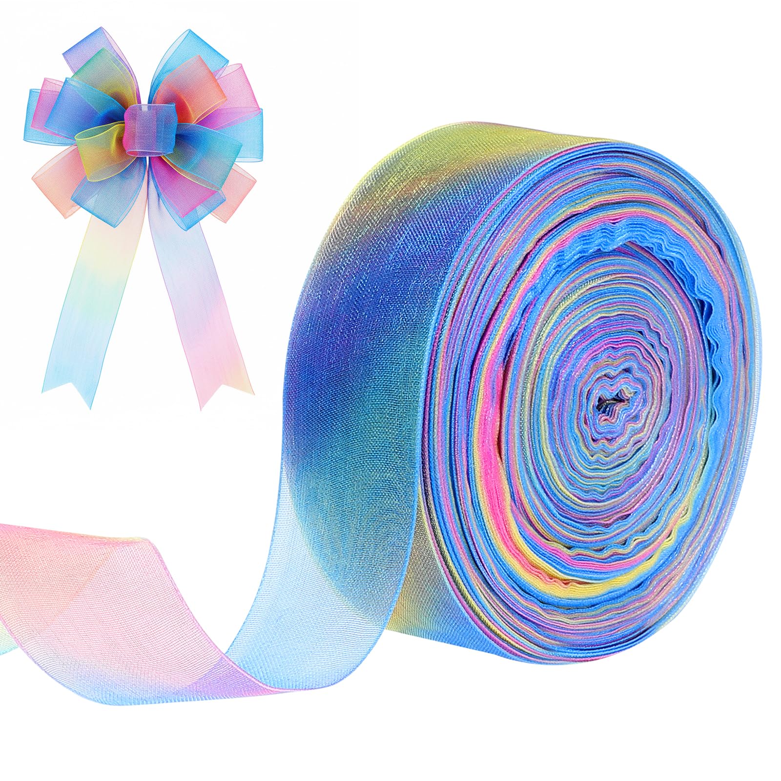 Ruban de satin organza 2,5 cm, textile délicat pour bouquet de mariée haut de gamme