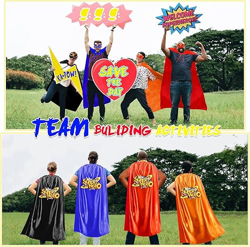 Miniatura 2 de iROLEWIN Capas y máscaras de superhéroes para adultos, disfraces de superhéroe para mujeres y hombres, regalos de fiesta de Halloween, regalos de