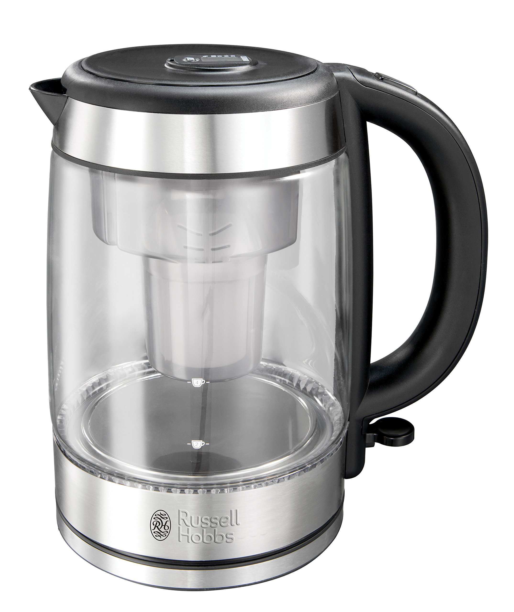 Russell Hobbs 20760-70 Clarity Glas-Wasserkocher/integrierter Brita Wasserfilter/hochwertiges Schott-Duran Glas