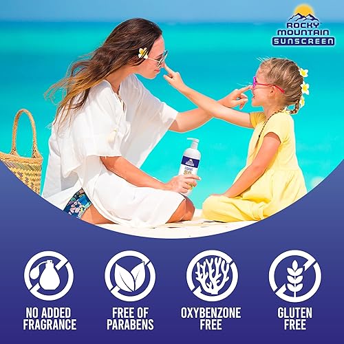 Miniatura 3 de Rocky Mountain Sunscreen - Loción SPF 50 Reef Safe para niños - Amplio espectro UVAUVB - Cuidado solar hipoalergénico resistente al agua - Protector