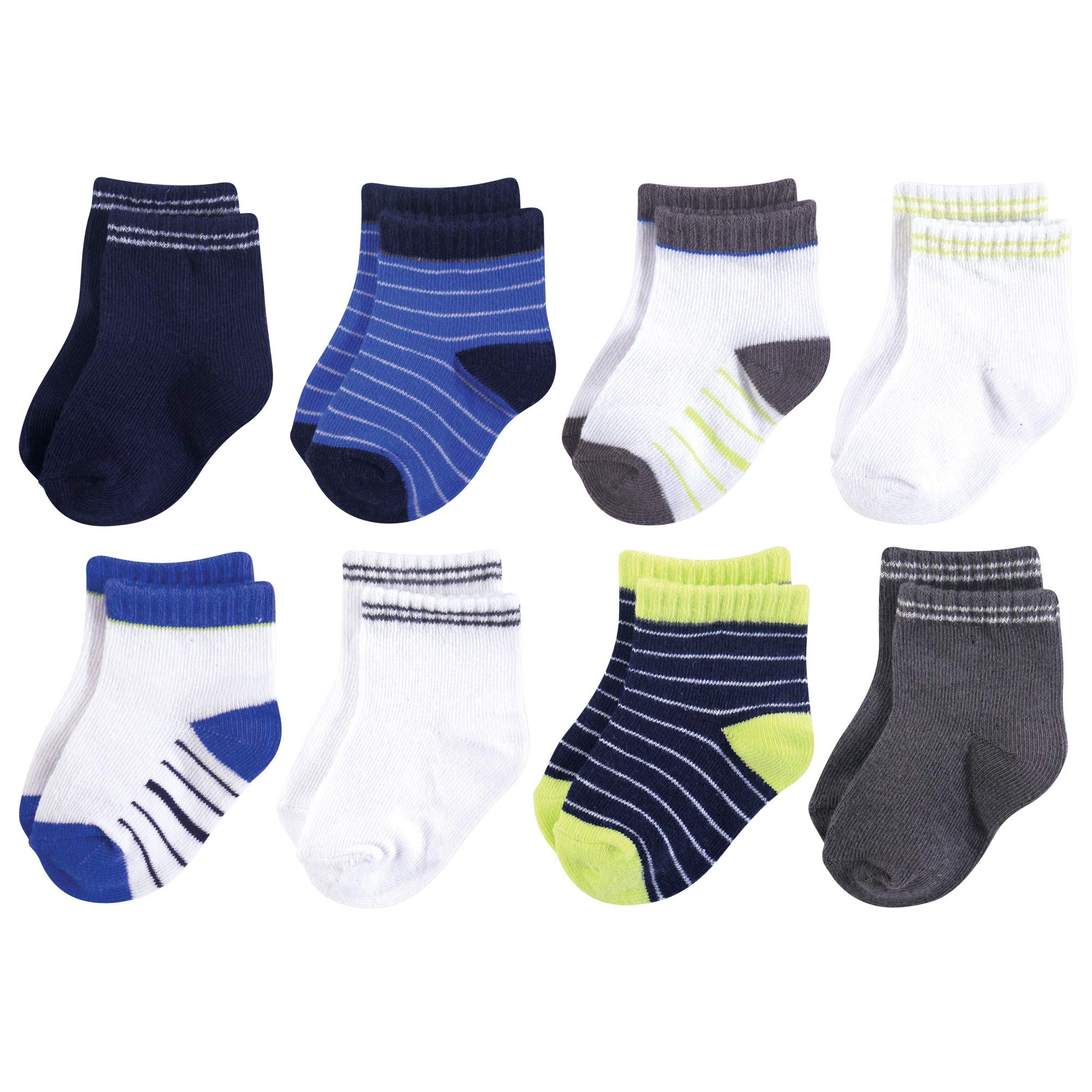 Hudson Baby Baby 8-pack Cotton Rich Newborn and Terry Socks