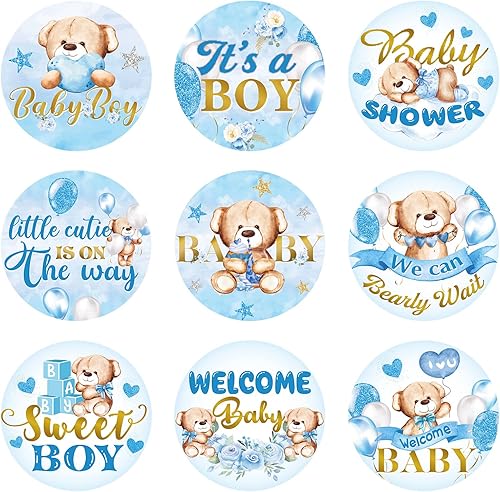 504 piezas de calcomanías de recuerdo de baby shower para niños y niñas, mini besos de caramelo, envoltorios de chocolate para baby shower,