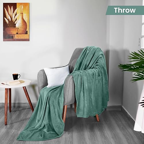 Miniatura 2 de Utopia Bedding Manta de forro polar, tamaño Celadon, de 10.58 ozm, de lujo, mullida, suave, antiestática de microfibra (60 x 50 pulgadas)