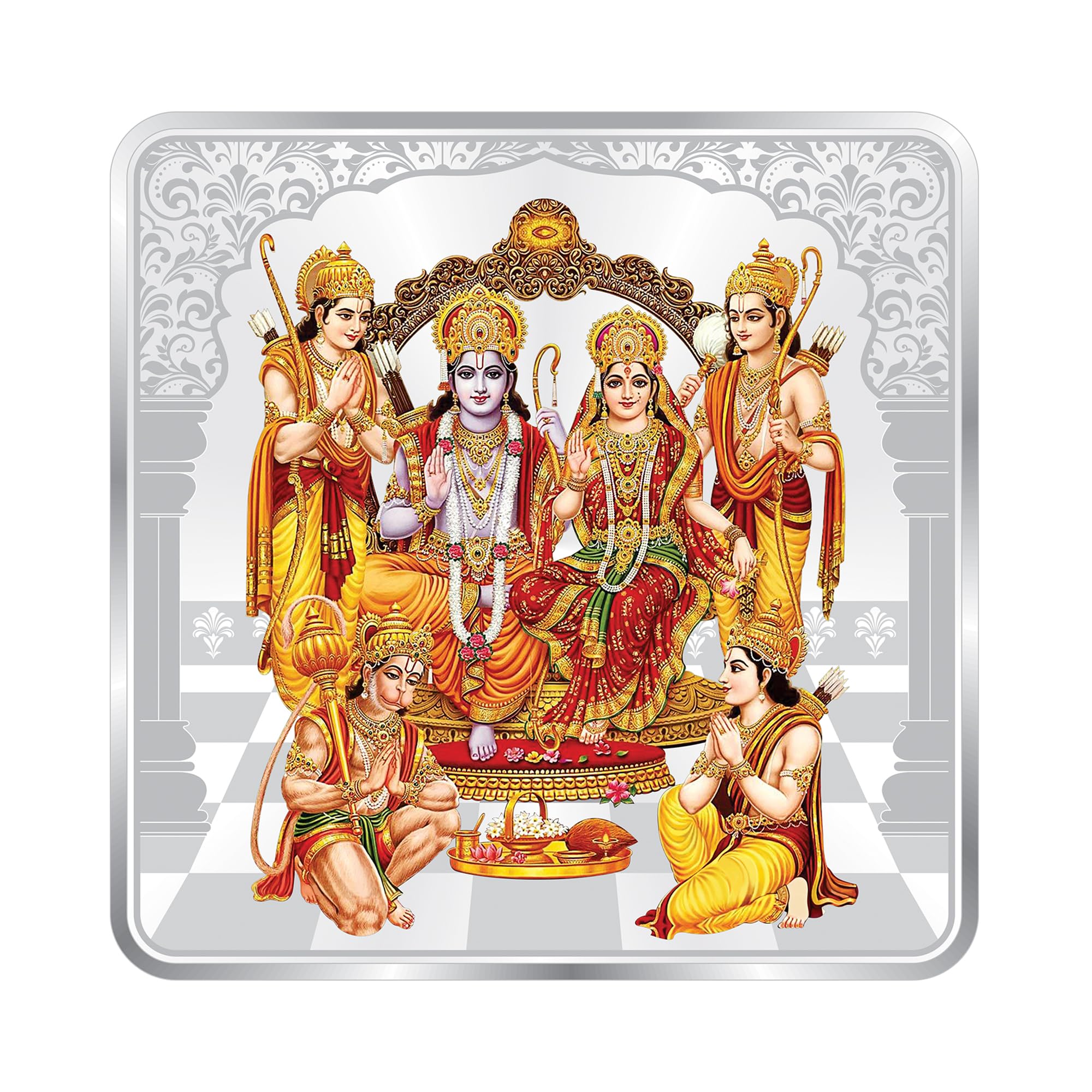 Precious Moments Ram Darbar Silver Coin 10Gms|20Gms|50Gms|100Gms| Available BIS Hallmarked 999 Pure with Gift Box by ACPL