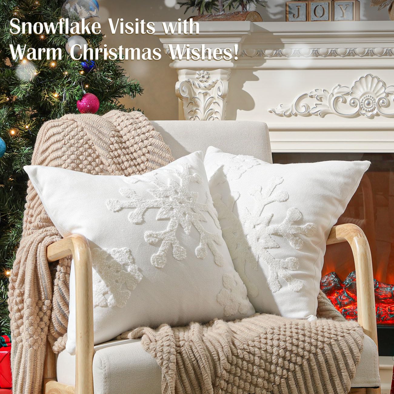 Lewondr Christmas Throw Pillow Cover - Image 2