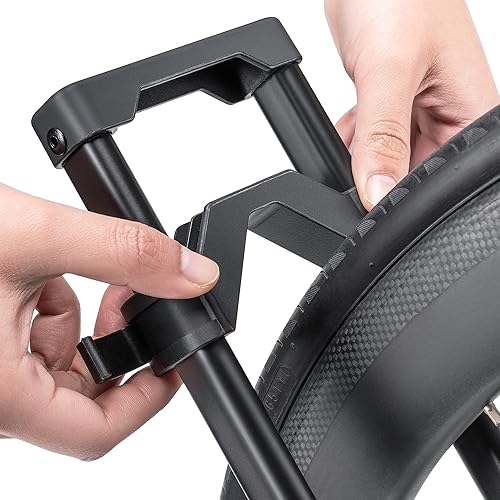 Vista 10 de CHEPARK Soporte de suelo para bicicleta, soporte de bicicleta de interior para coche/hogar, almacenamiento de bicicletas, soporte de estacionamiento
