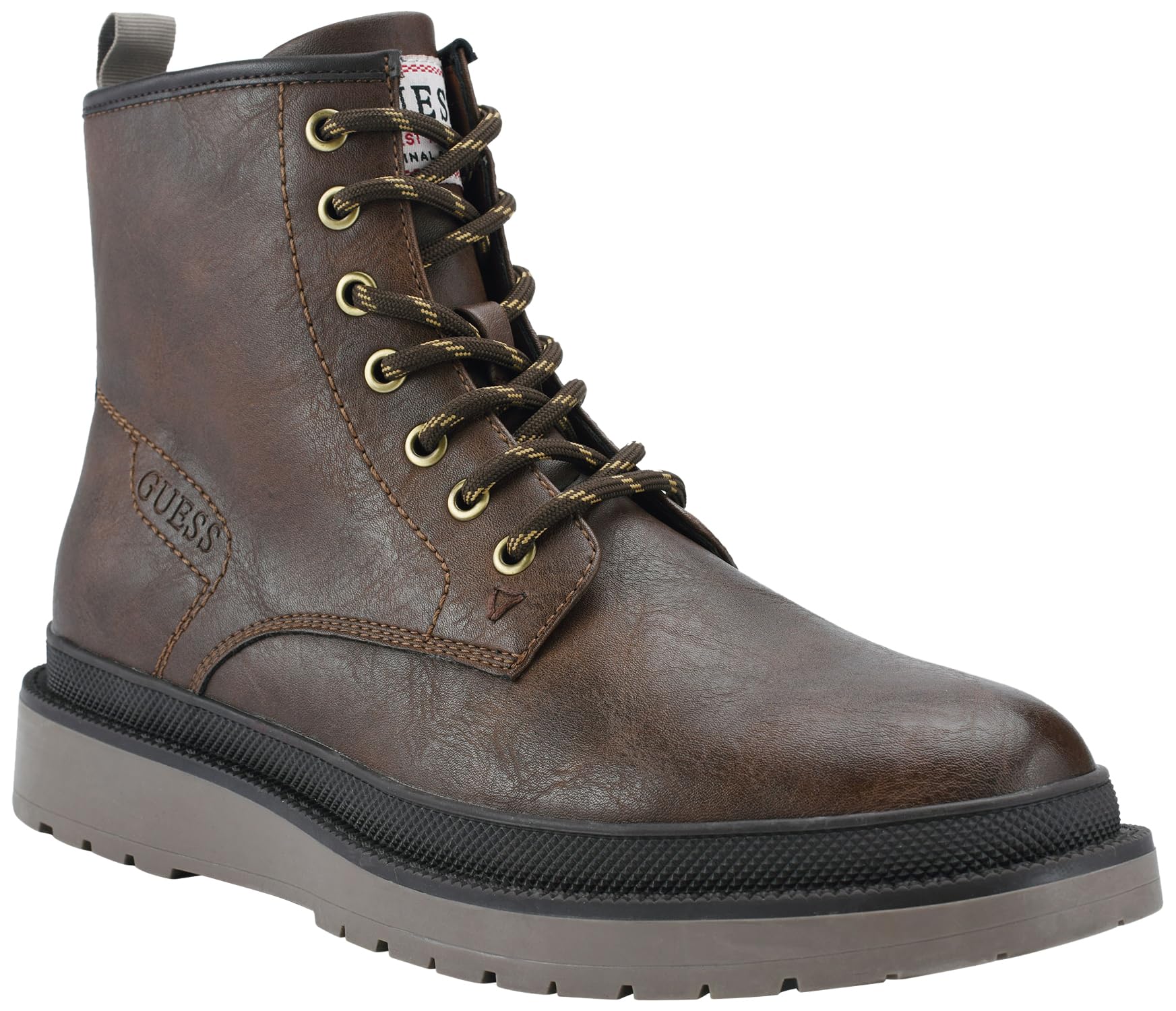GUESS Homme Citizen Botte, l'excellence des finitions en marron foncé - 7