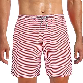 Biwisy Mens Swim Trunks Quick Dry Beach Shorts Mesh Lining Swimwear Bathing Suits with Pockets