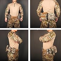 Vista 5 de YAKEDA Molle - Cinturón de batalla con accesorios – Cinturón táctico de combate Airsoft resistente (8 piezas)