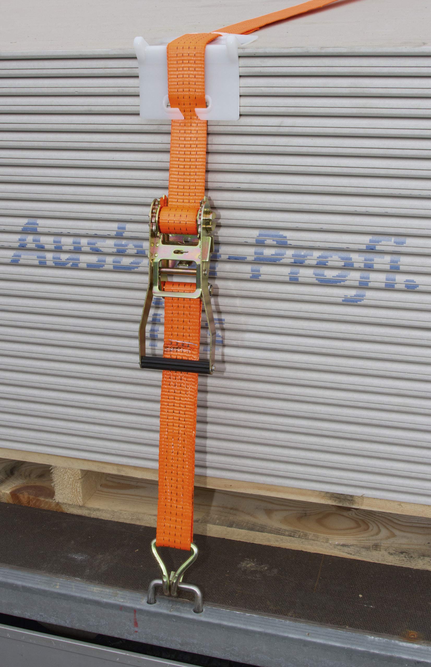 Kerbl Ratschenzurrgurt mit Spitzhaken (Zugkraft direkt 2000 kg, Länge 15m, Breite 50 mm) 37160, orange (Packung mit 4)