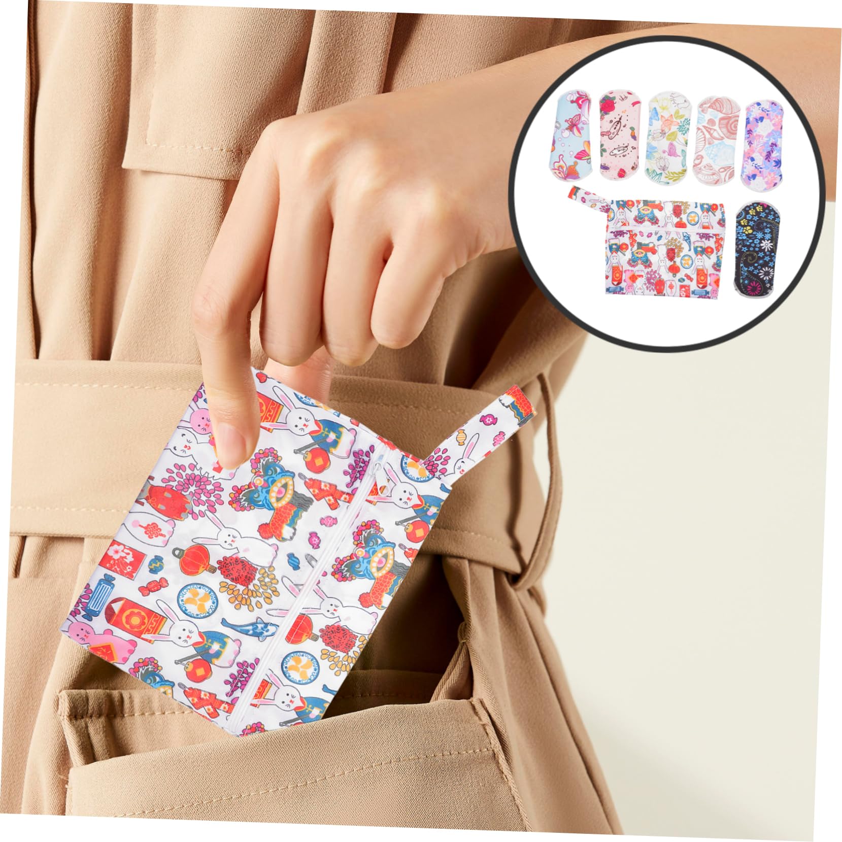 GLEAVI 3 Sets Menstruationspads Komfortable Touch Wiederverwendbare Pad Stilleinlage Attraktives Design Slipeinlage