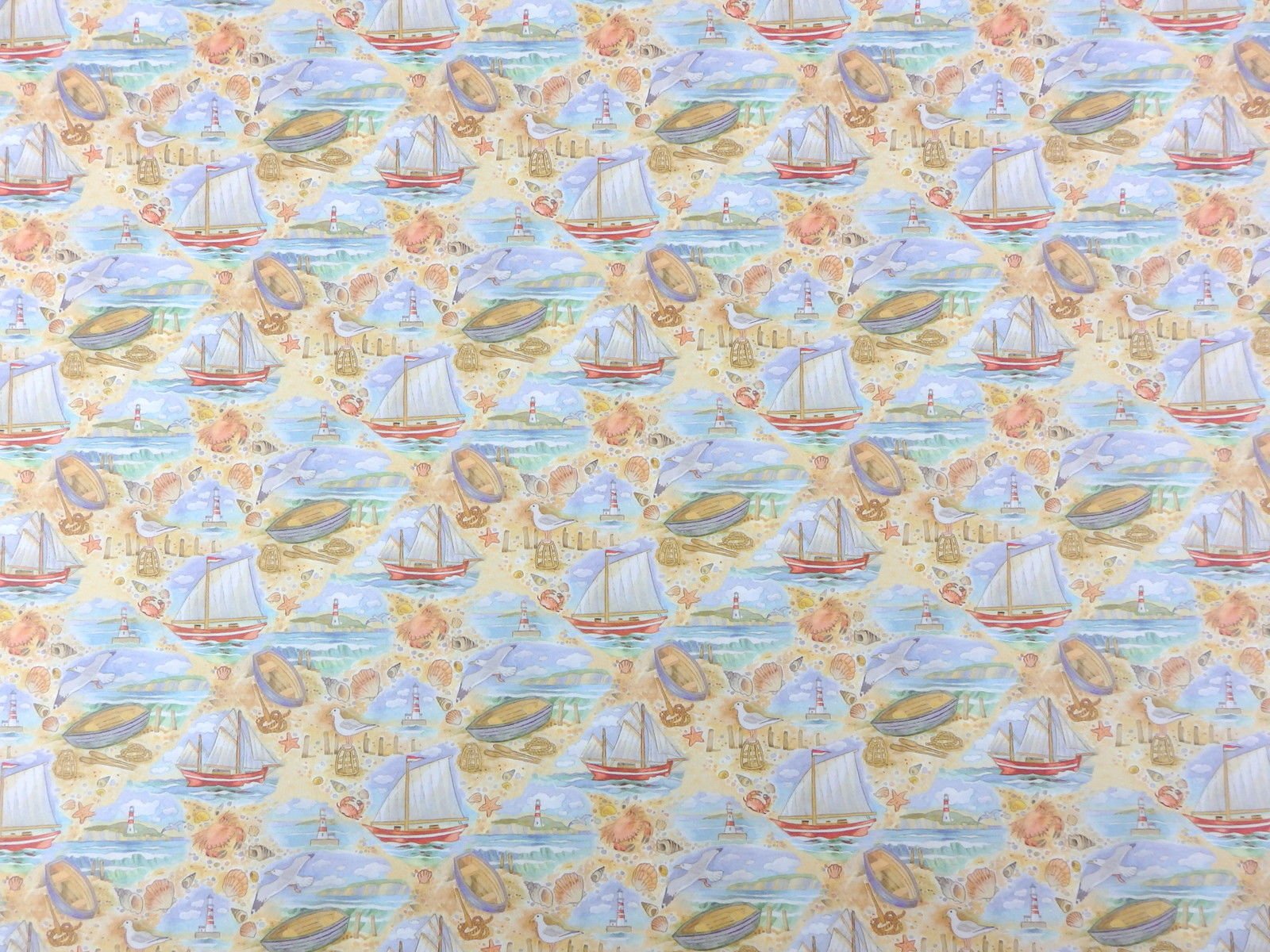 Melody Jane Dollhouse 'at The Beach' Miniature Print 1:12 Scale Seaside Scene Wallpaper