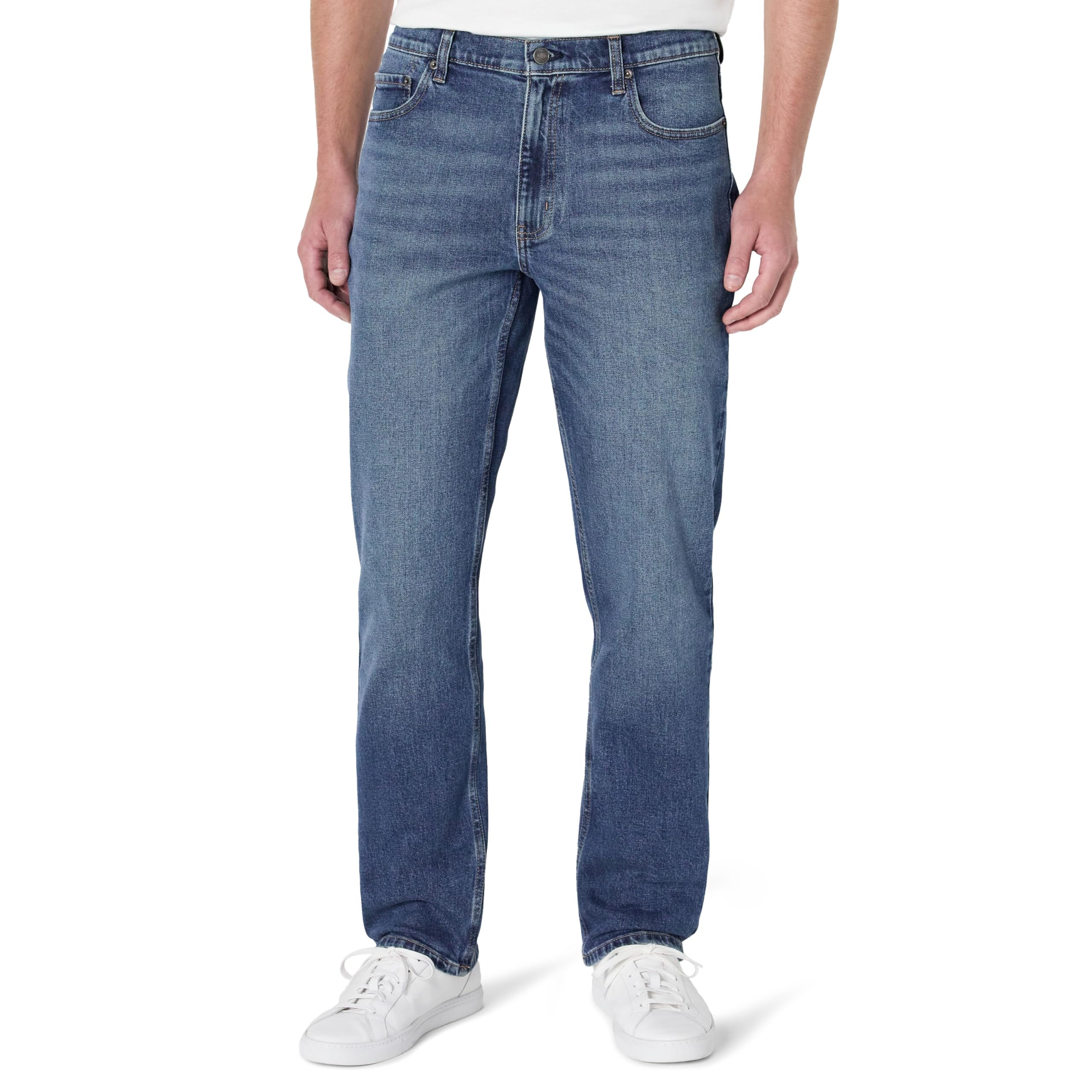 Amazon Essentials Men's Low Stretch Athletic Fit Jeans, Stone Medium Wash, 28W / 28L