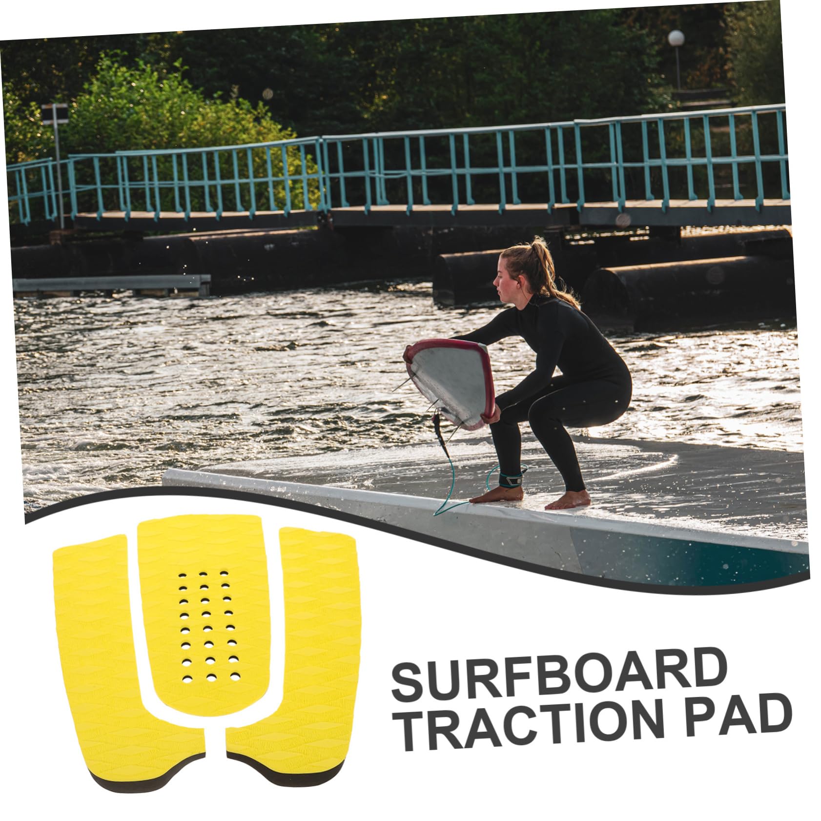 WOONEKY 1 Juego De Accesorios para Tablas De Surf Alfombrillas De Tracción para Tablas De Surf Almohadillas Adhesivas para Tablas De Surf Almohadillas Antideslizantes para Tablas De