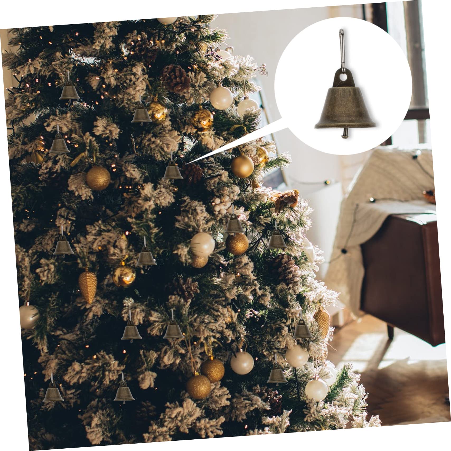 Levemolo 75pezzi Campane Decorative Di Natale Ciondoli Sospesi Per Decorazioni Festive Piccole Campane Per Addobbi Natalizi e Artigianato