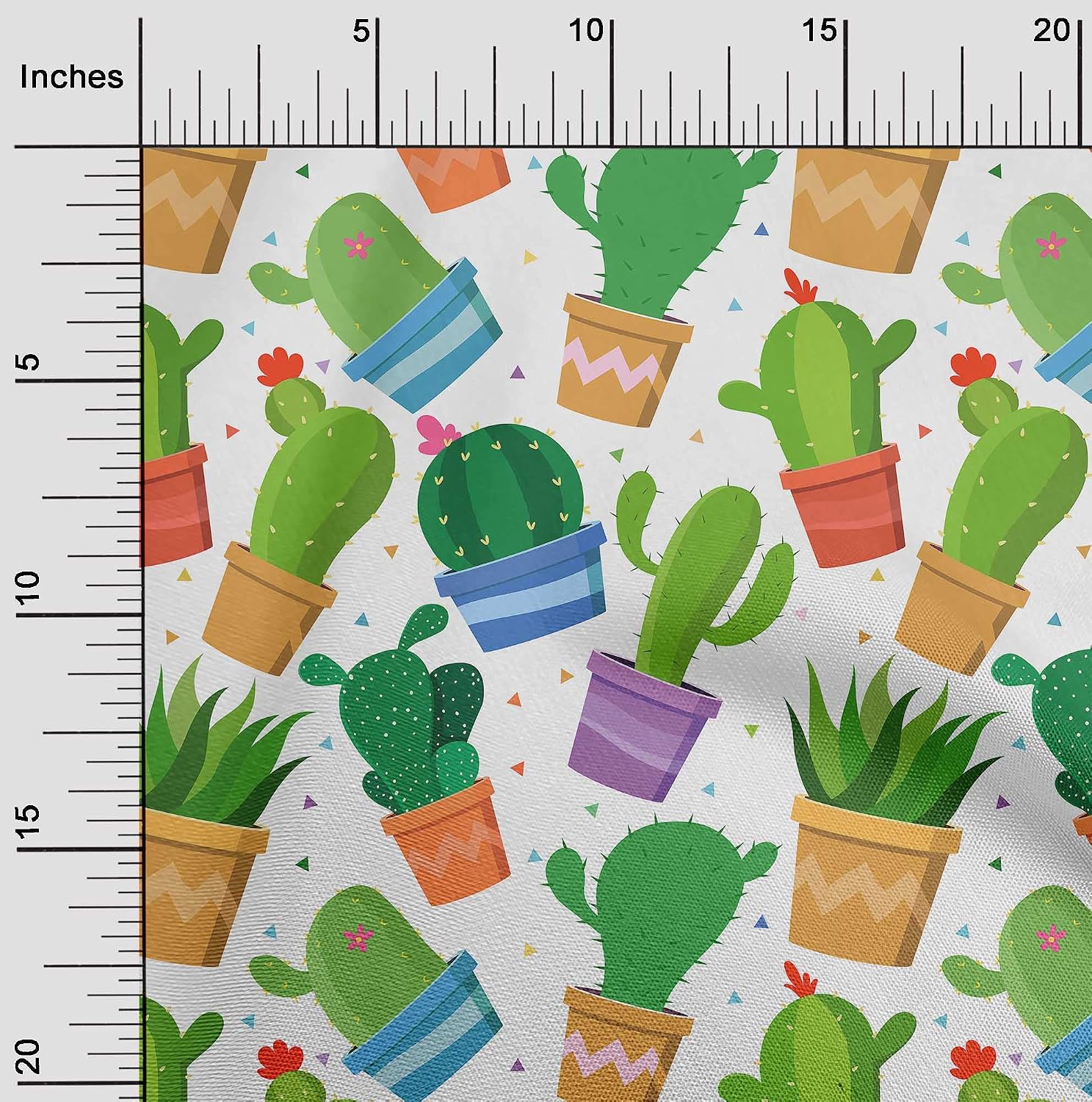 oneOone Viscose Chiffon Light Green2 Fabric Cactus Sewing Fabric by The Yard Printed DIY Clothing Sewing Supplies 42 Inch Wide