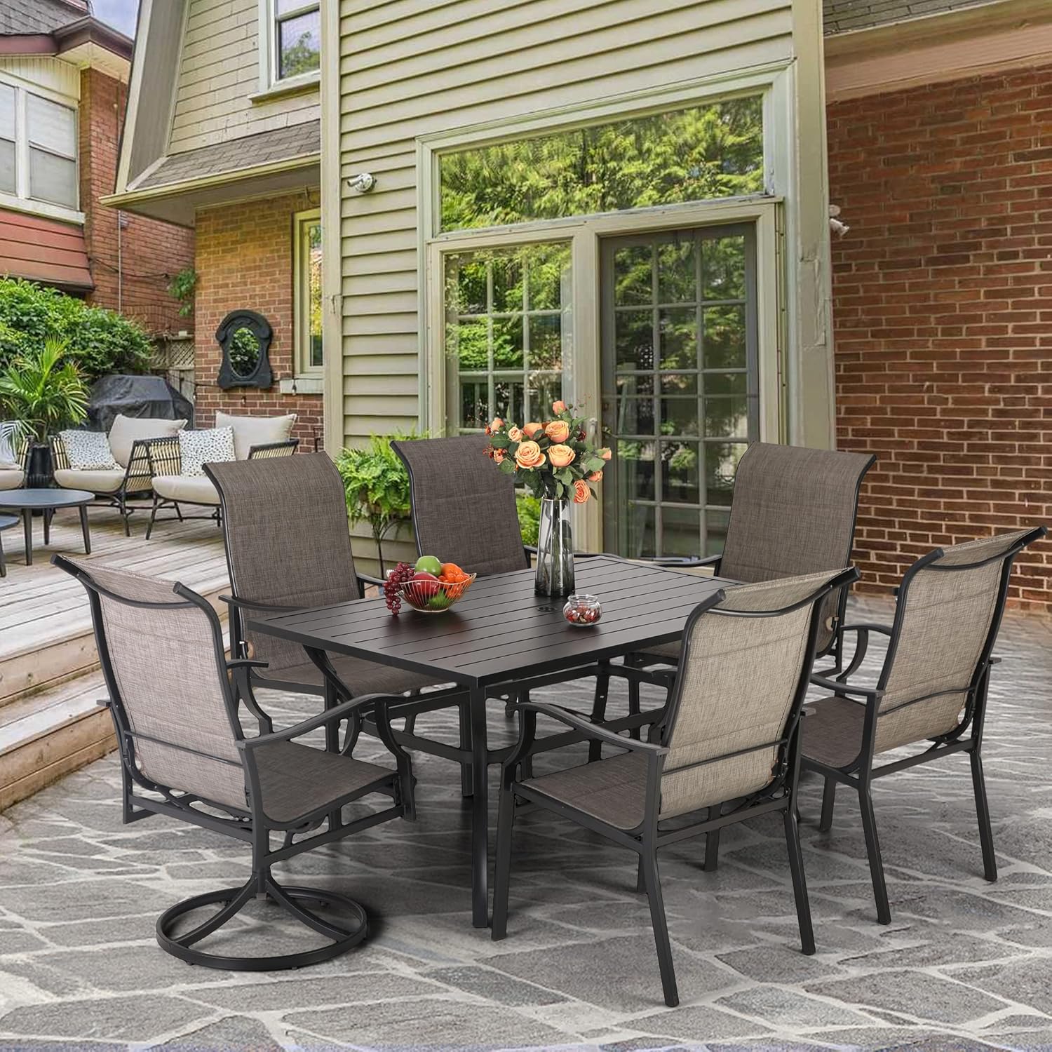 Sophia & William Patio Set Patio Dining Set 7 Pieces Patio