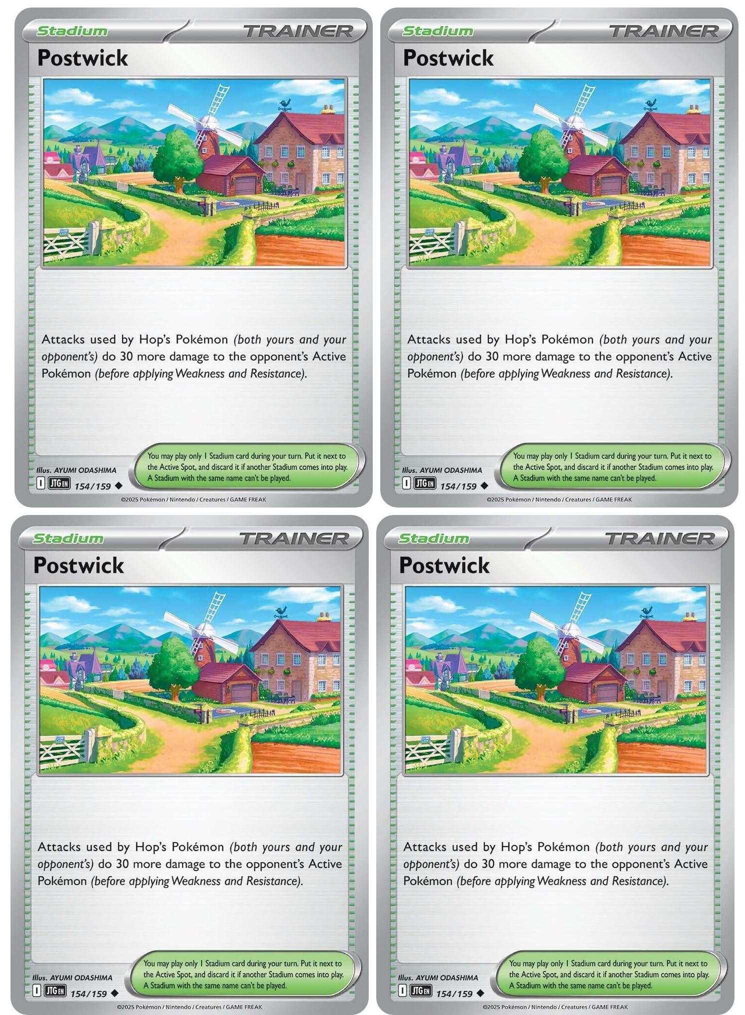 Postwick 154 159 Journey Together Pokemon Trainer Playset x4 Card Lot