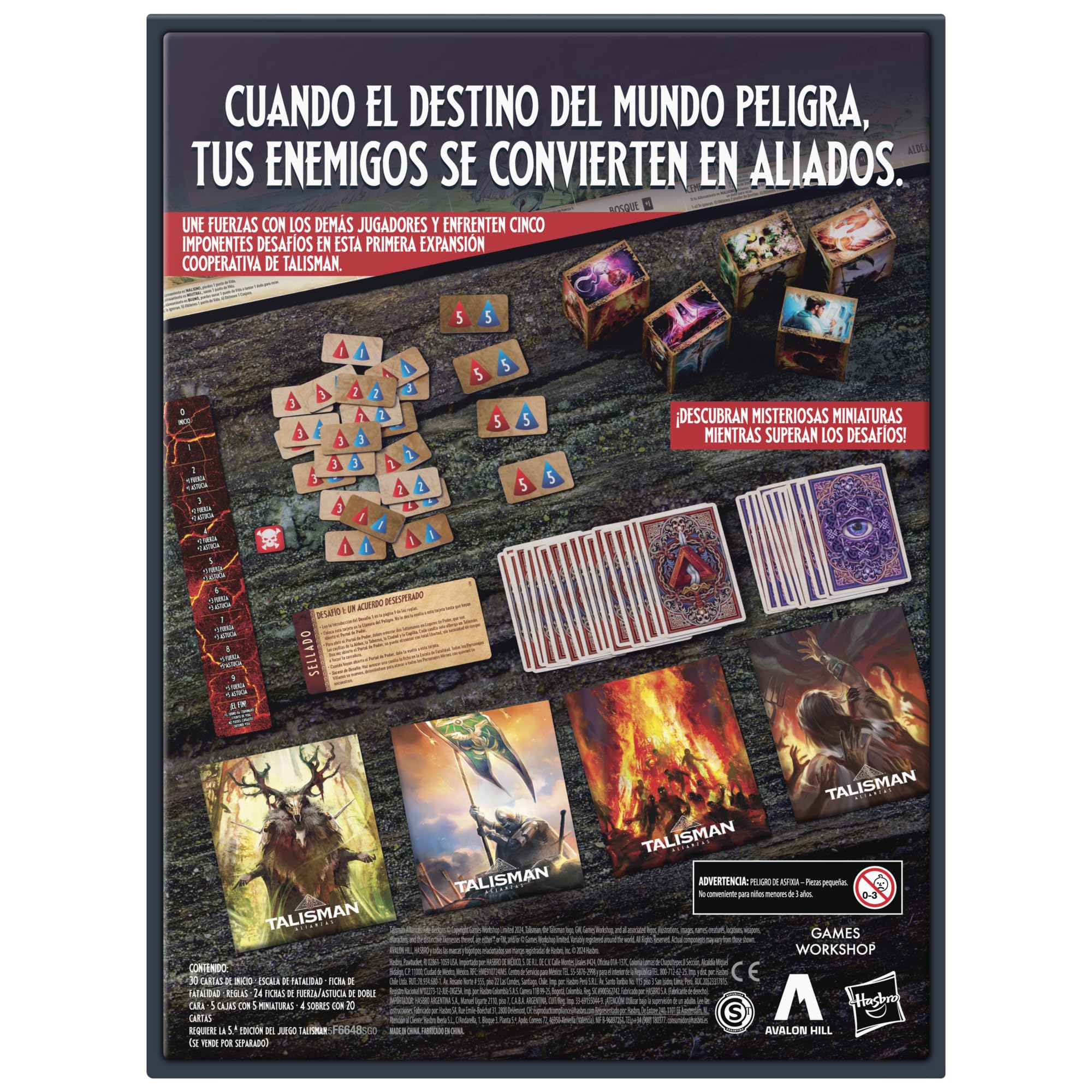 Juego de Mesa Talisman Alianzas: La Llamada del Destino, Expansión del Juego Talisman (Requiere la 5.ª edición del Juego) - Versión en español