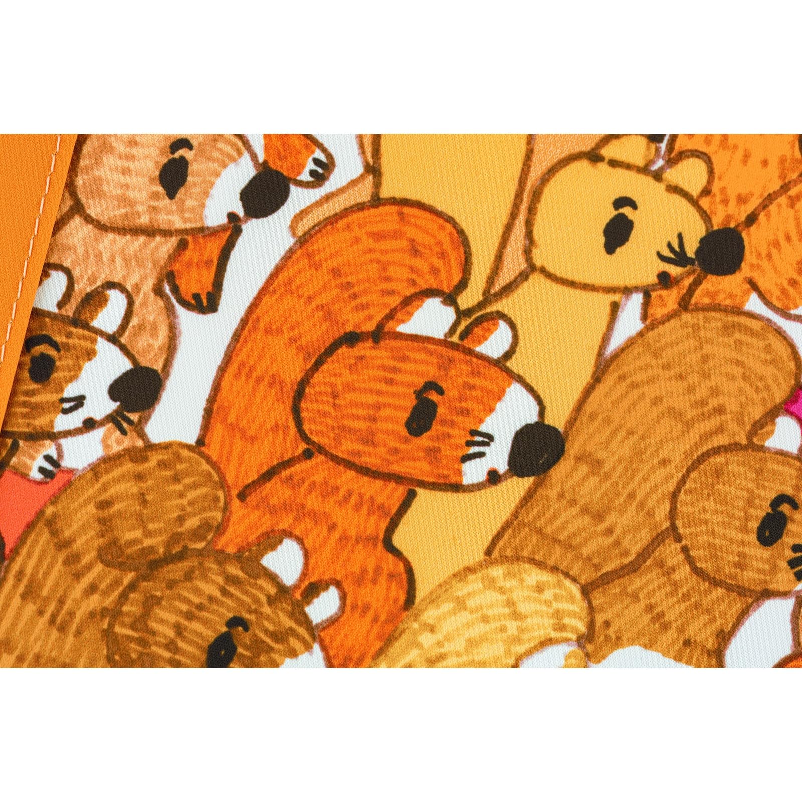 Hobonichi Techo A6 Planner Cover – 100% ORANGE: Squirrel Squadron (Original Size, Cover Only)