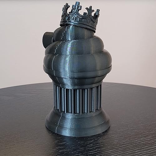 Miniatura 4 de Znet3D Trofeo de emoji King Poop  Premio divertido y regalo  Hecho a mano con fabricación aditiva  6 pulgadas de alto  Con un emoji de caca sólida