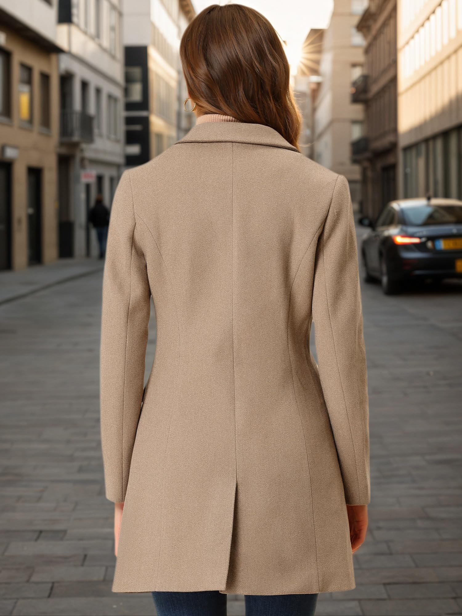 Allegra K Fall Coats for Women's 2025 Pea Coats Long Winter Trench Coat