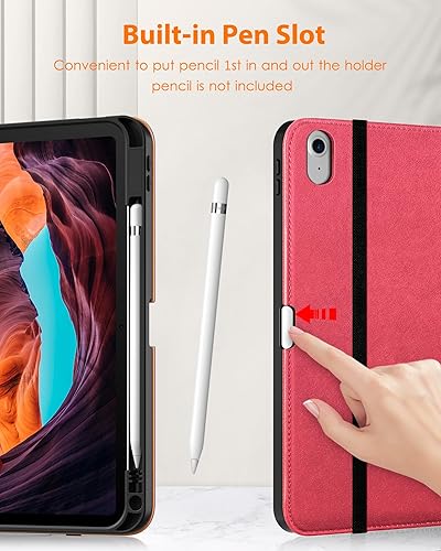 Miniatura 4 de DTTO Funda para iPad (A16) de 11 generación de 11 pulgadas 2025, funda para iPad de 10.9 pulgadas 2022, funda de cuero prémium con soporte para