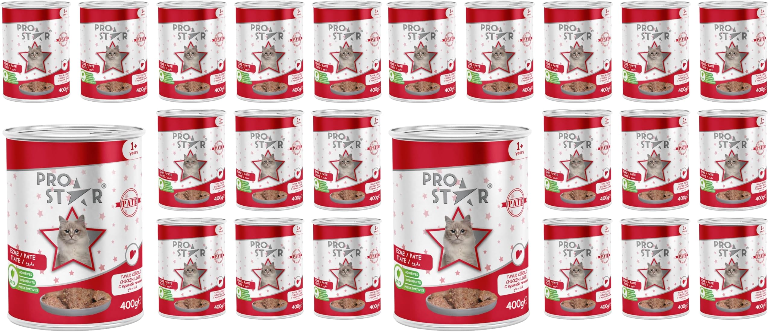 Prostar Yetişkin Kedi Tavuk Ciğerli Pate 400 Gr x 12 adet (2 paketi)