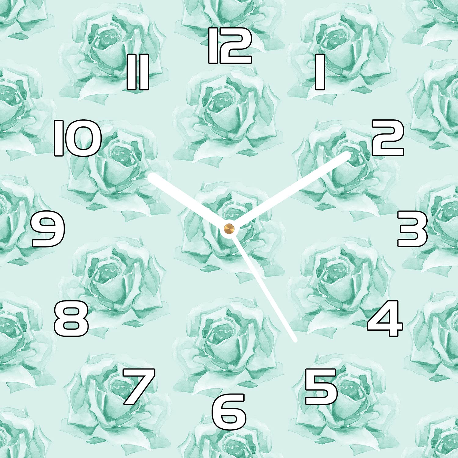 Horloge murale en verre imprimé : sublimez votre salon moderne avec des roses