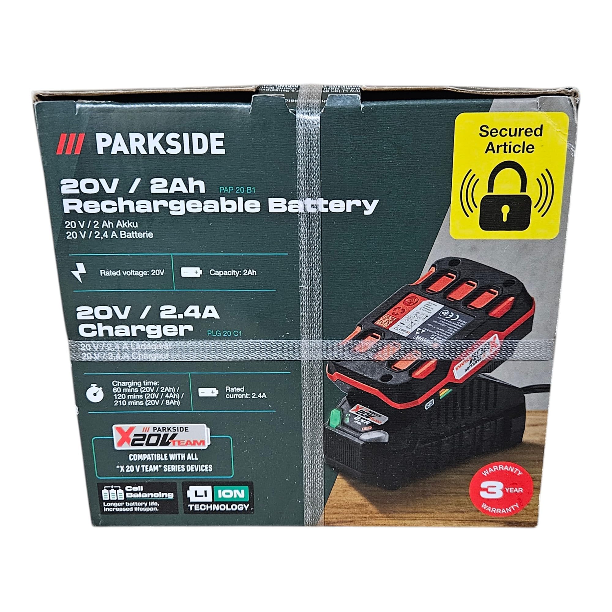 Sierra sable Parkside PSSA 20-Li A1 + batería 2Ah + cargador, sierra tigre, cola de zorro