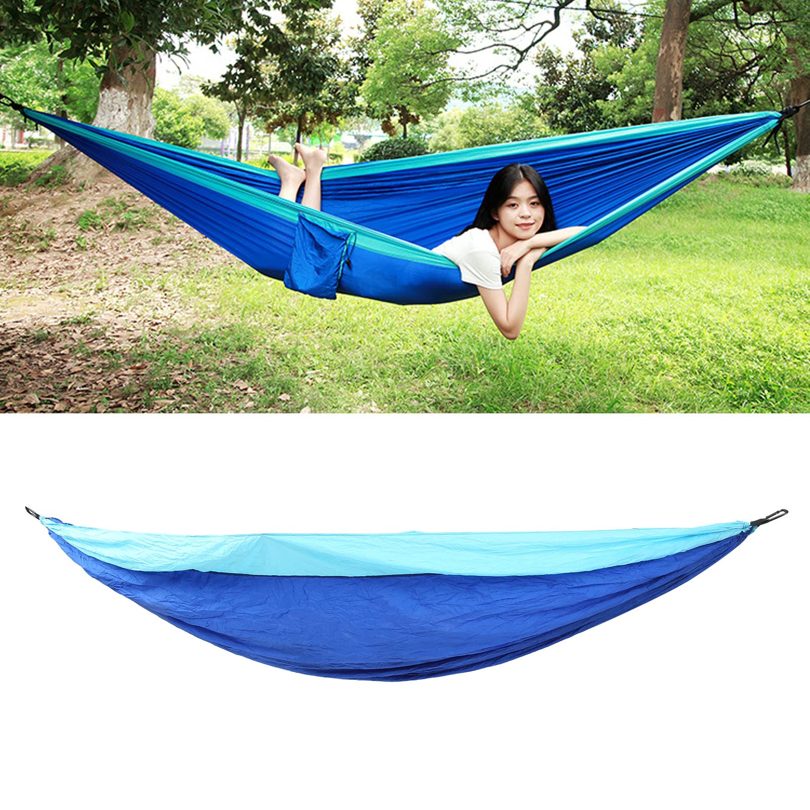 Camping Hammock,Double & Single Portable Hammock with 2 Tree Straps,Lightweight Parachute Nylon Hammocks,Travel Hammock for Hiking,Backpacking,Hunting,Outdoor,Beach,Camping