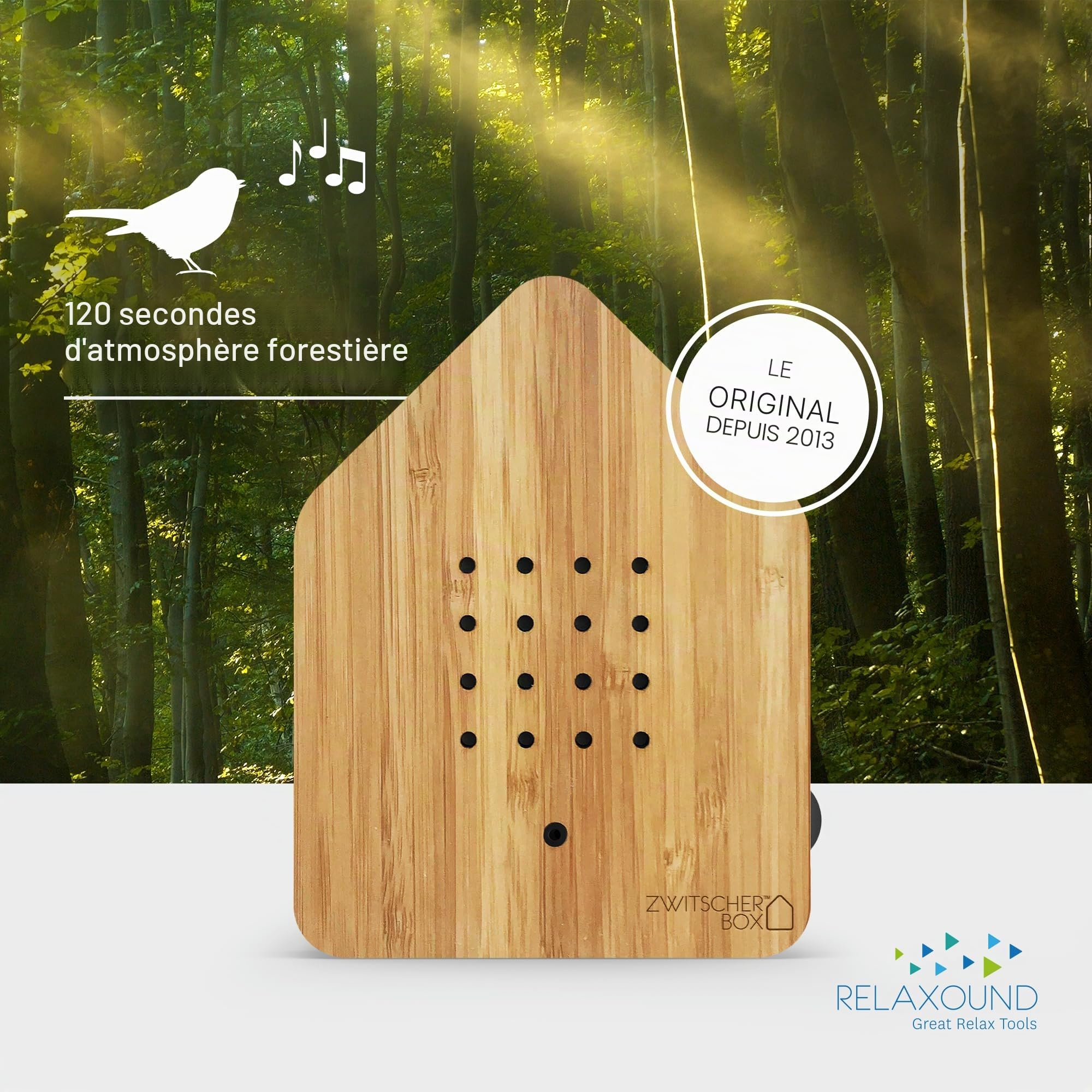 Zwitscherbox Bambou/Blanc