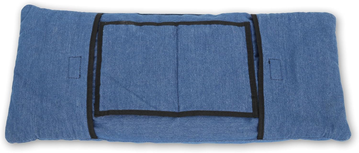 Fun and Function - Denim Pocket Lap Pad - Weighted Lap Pad for Kids, Teens & Adults with Built-in Fidgets & Pockets - Fidget Lap Pad/Fidget Pillow - Sensory Activity Pad - 6 lbs