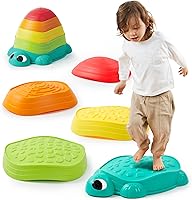 JOYIN 5PCS Turtle Balance Stepping Stones for Kids - Indoor Outdoor Obstacle Course, Toddler Coordination Jumping Path Toys Age 3+
