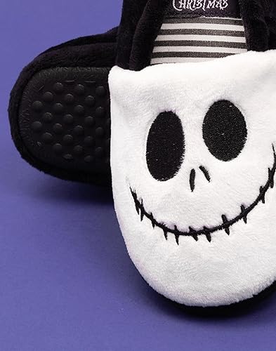 Miniatura 5 de Disney The Nightmare Before Christmas Pantuflas para niños Jack Skellington, Negro -