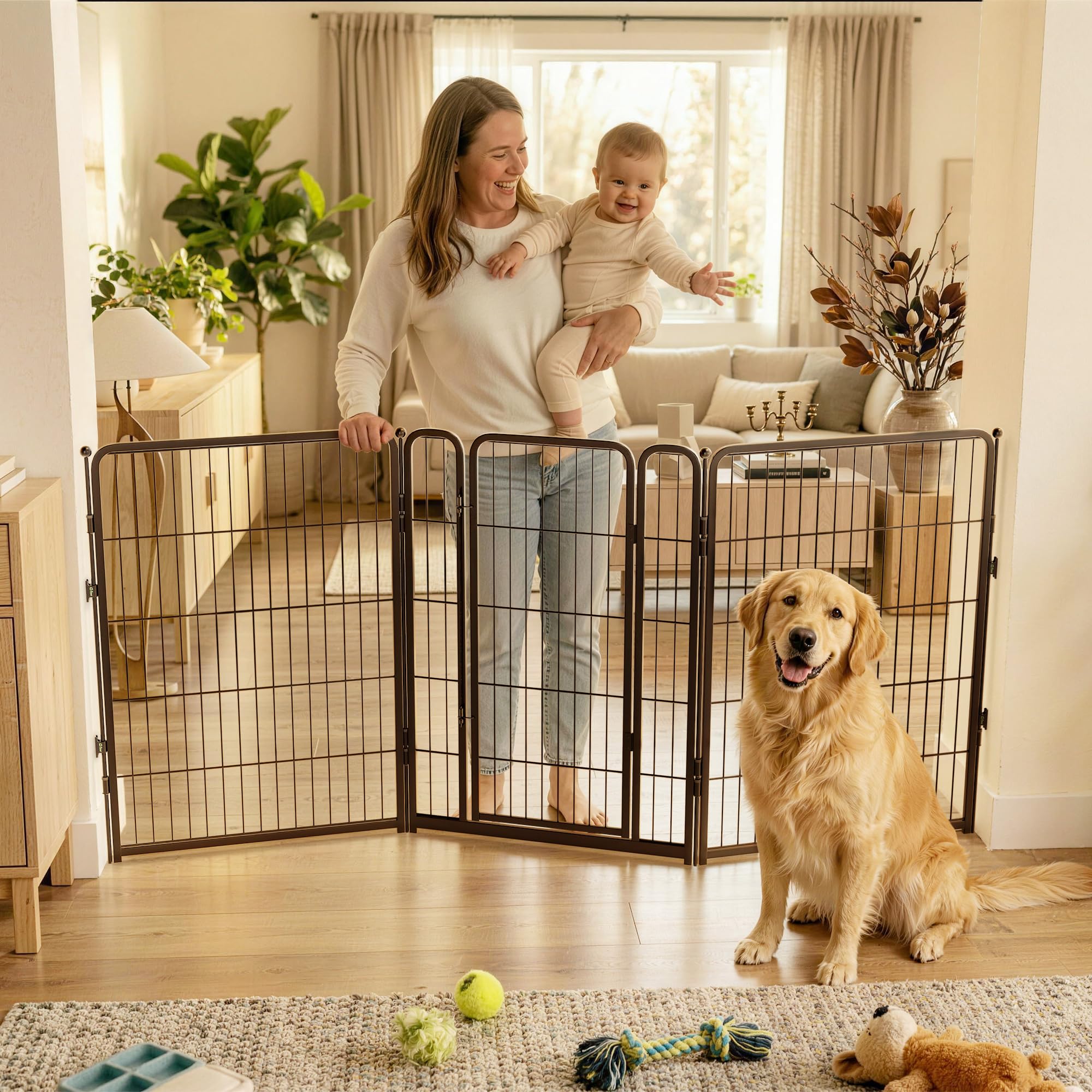 Photo 1 of FXW Dog Gate, Extra Wide Adjustable for Openings Up to 83", 40" H