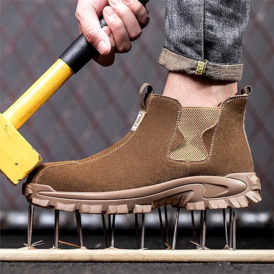 ARIAT Groundbreaker H2o-Steel Toe, Men's Work Boots, Palm Brown Balistic Brown - Foto 12